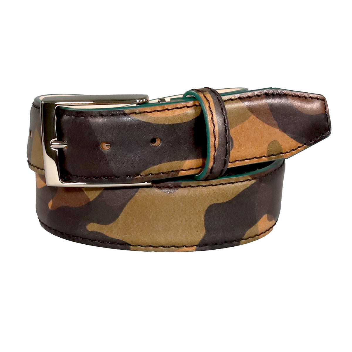 Ambra Camo Italian Calf Leather Belt