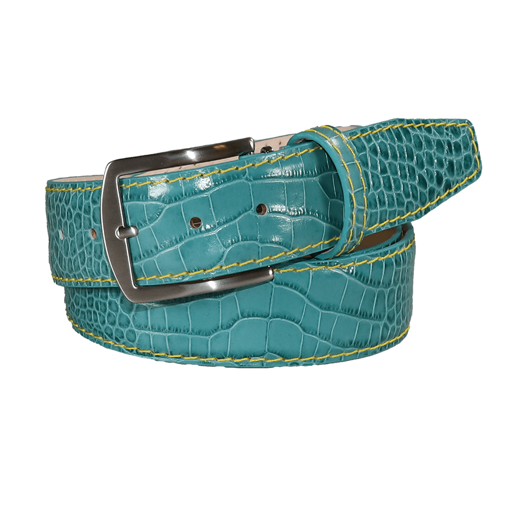 Aqua Breeze Mock Croc Leather Belt