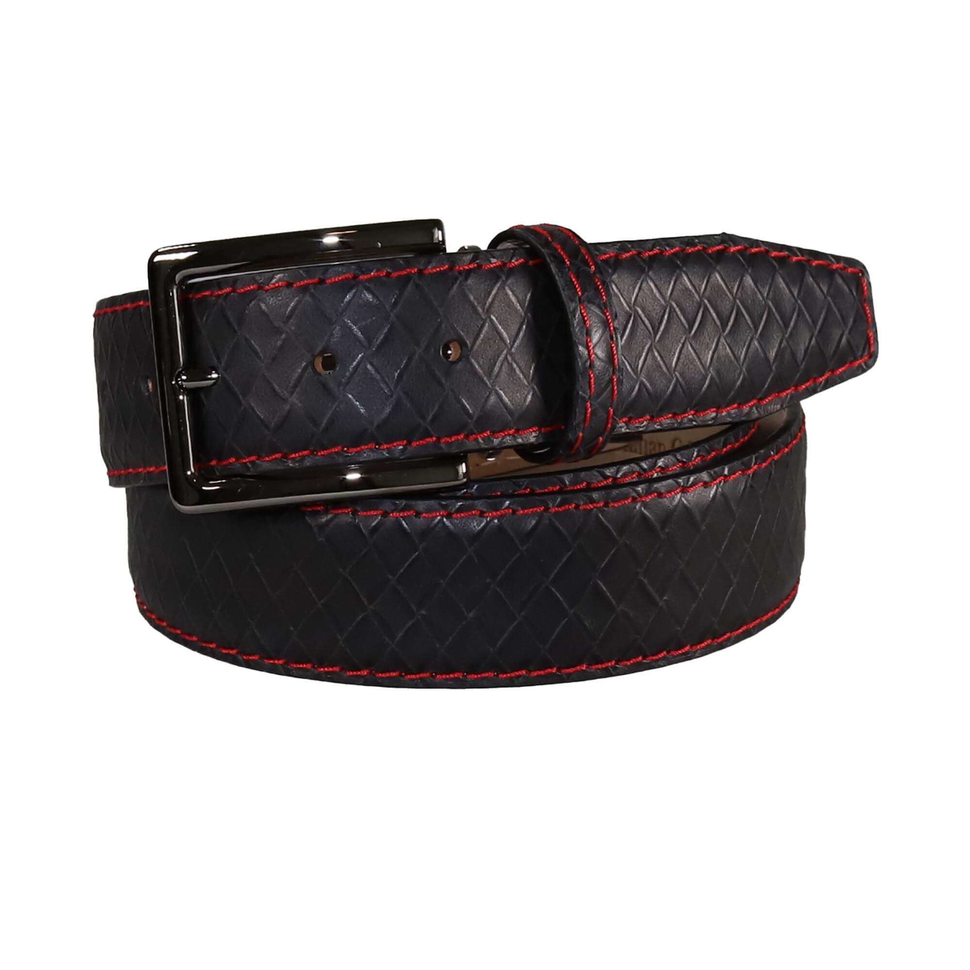 Black Basket Weave Italian Calf Belt | Italian Calf | Roger Ximenez