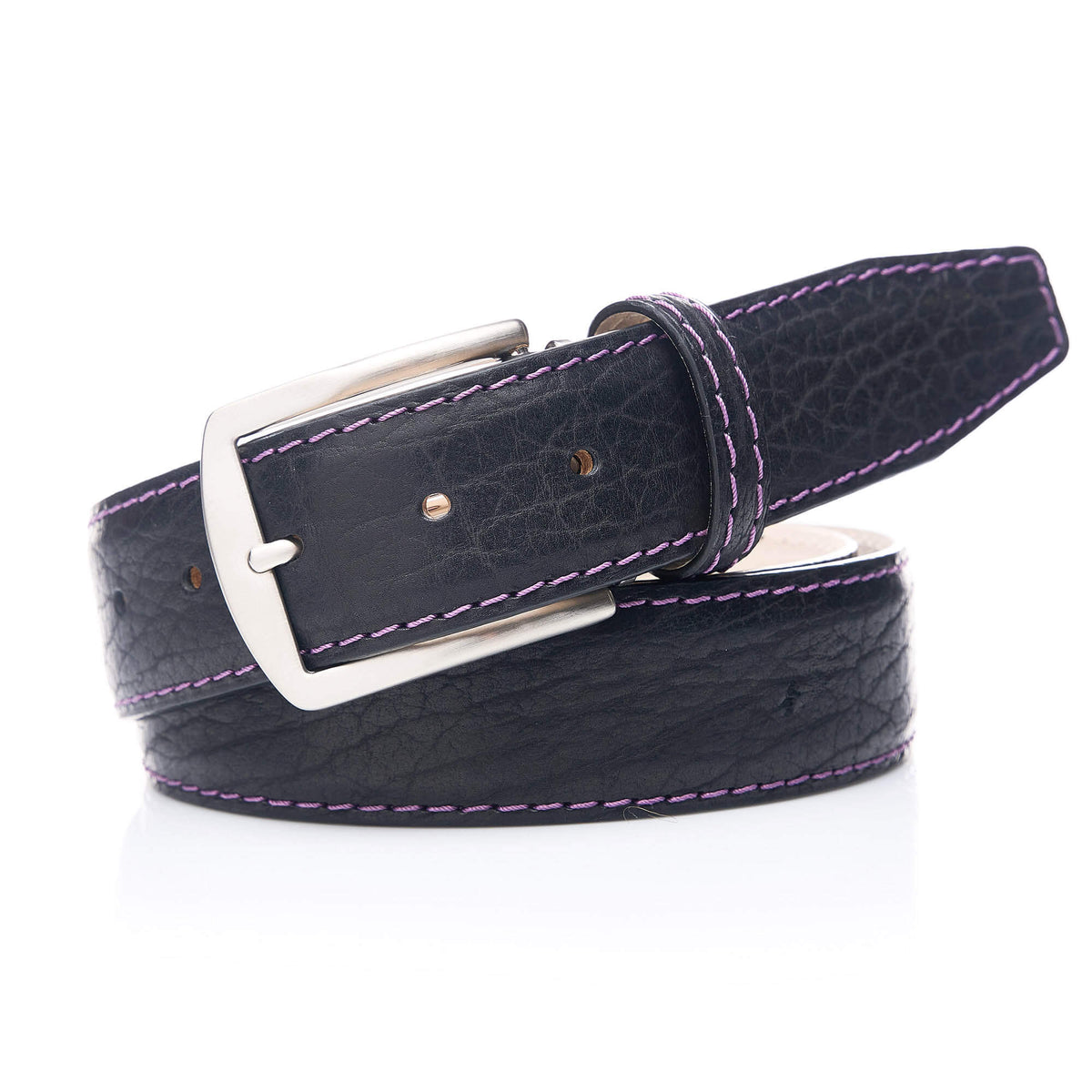 Handmade Black Leather Skin Unisex BELT - Make as your outlets requests