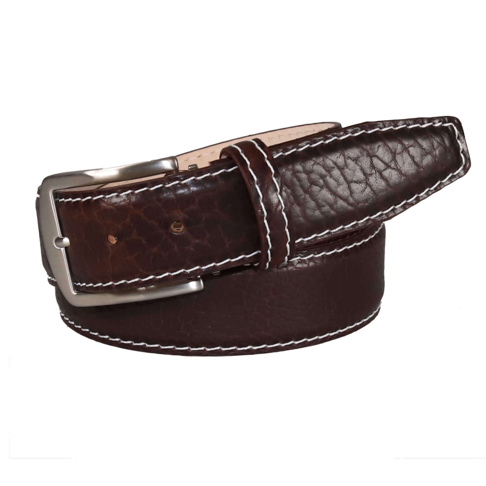 Brown American Bison Leather Belt | Mens Leather Goods | Bison | Roger Ximenez