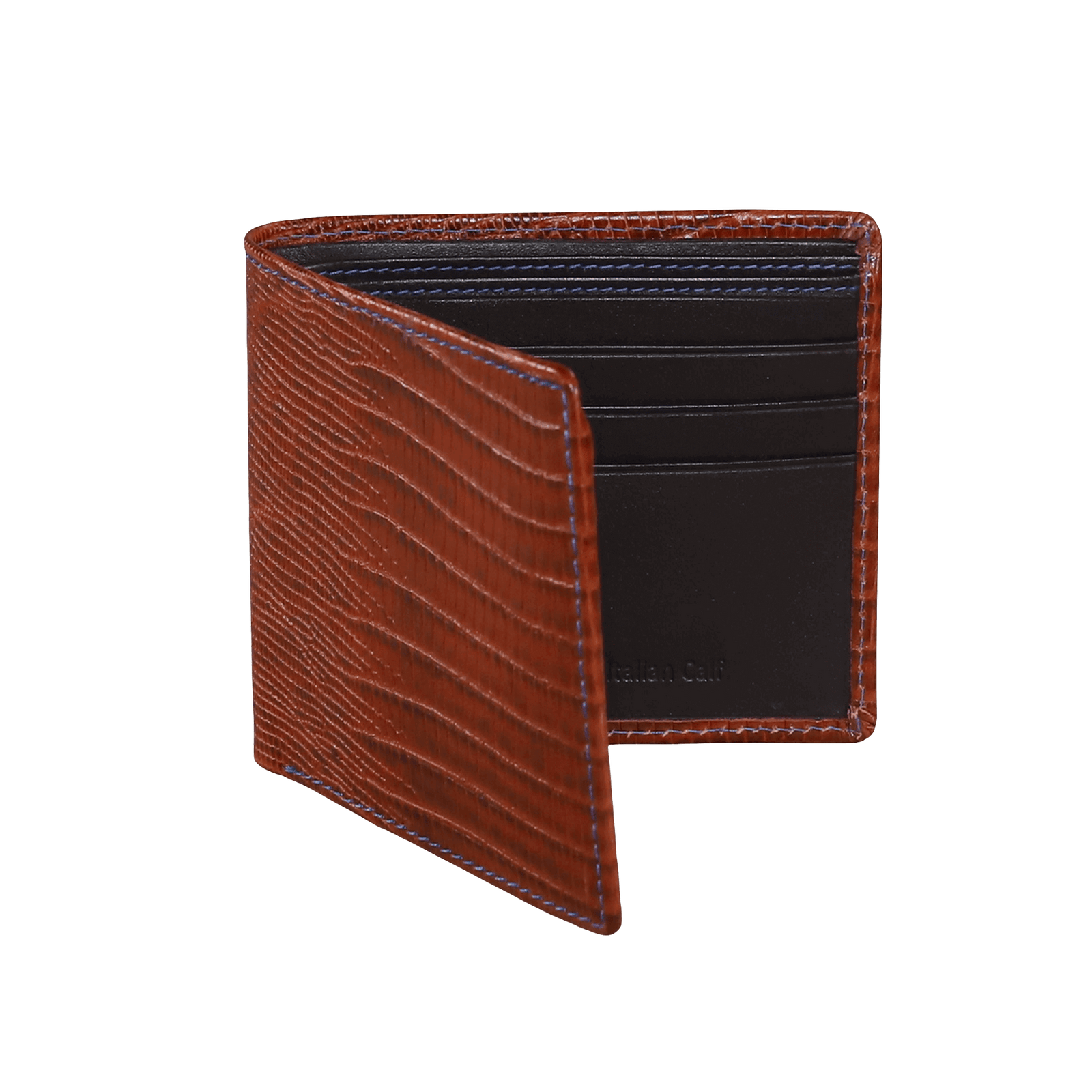 Brown Mock Lizard Leather Wallet | Mens Leather Goods | Roger Ximenez | Wallet | Roger Ximenez