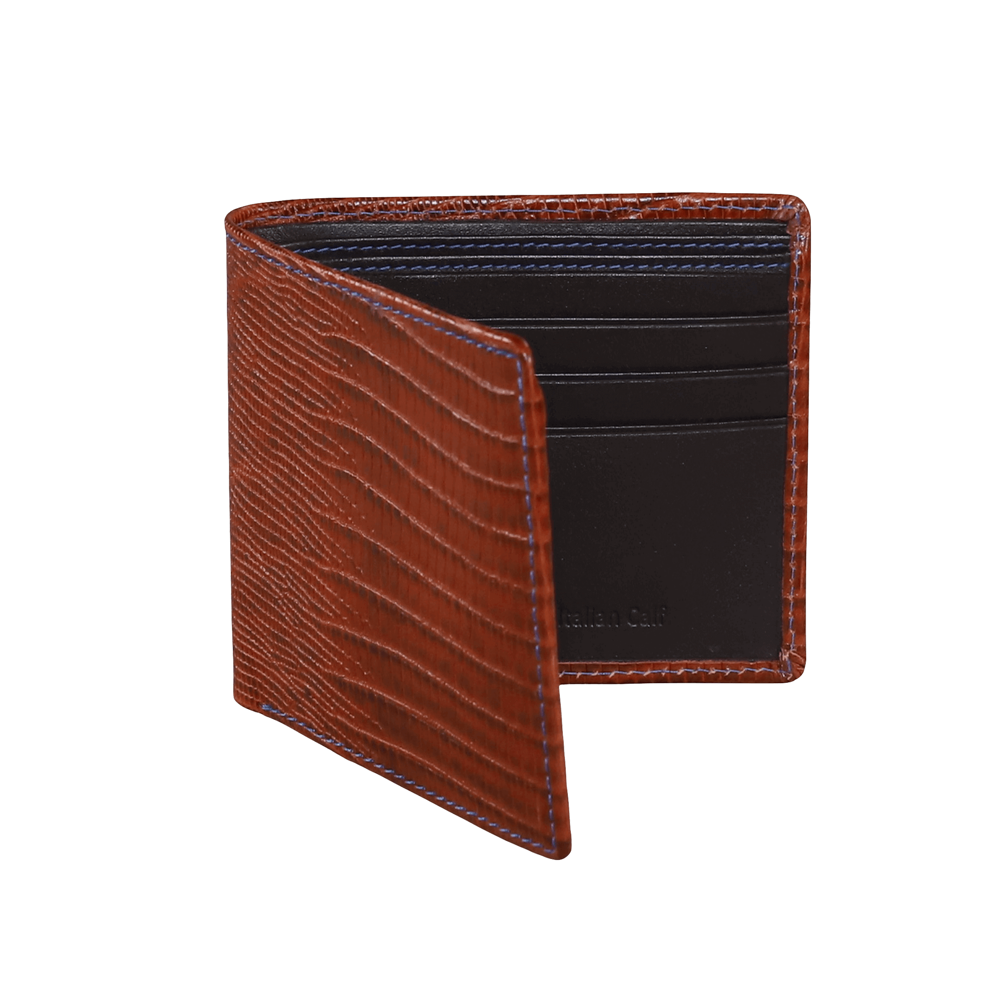 Brown Mock Lizard Leather Wallet | Mens Leather Goods | Roger Ximenez | Wallet | Roger Ximenez