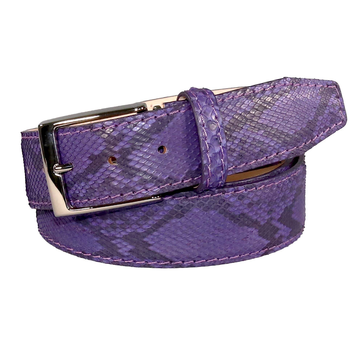 Matte Violet Python Belt | Premium Leather Belt | Roger Ximenez | Python Belt | Roger Ximenez