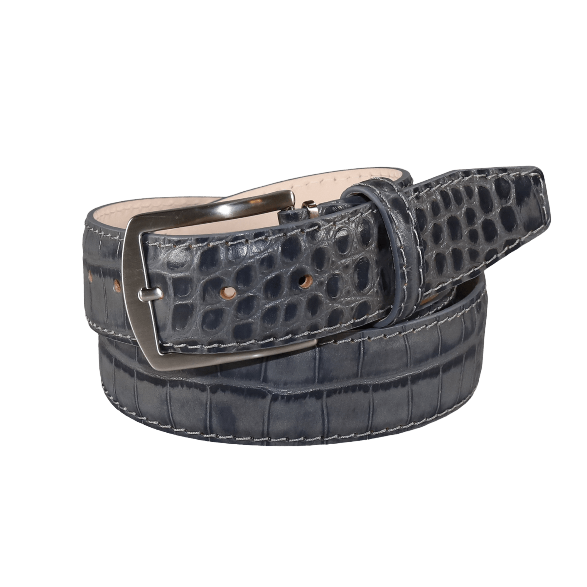 Mock Gator Leather Belt | Men Belts | Roger Ximenez