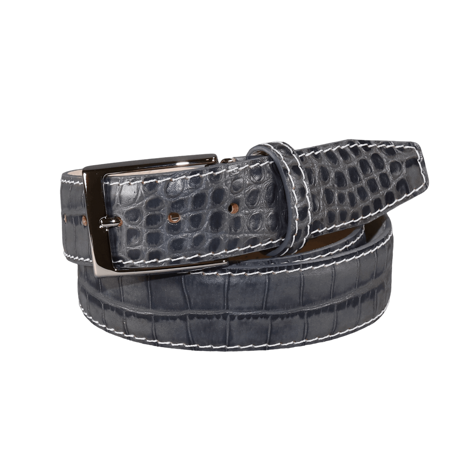 Mock Gator Leather Belt | Men Belts | Roger Ximenez | Mock Gator | Roger Ximenez