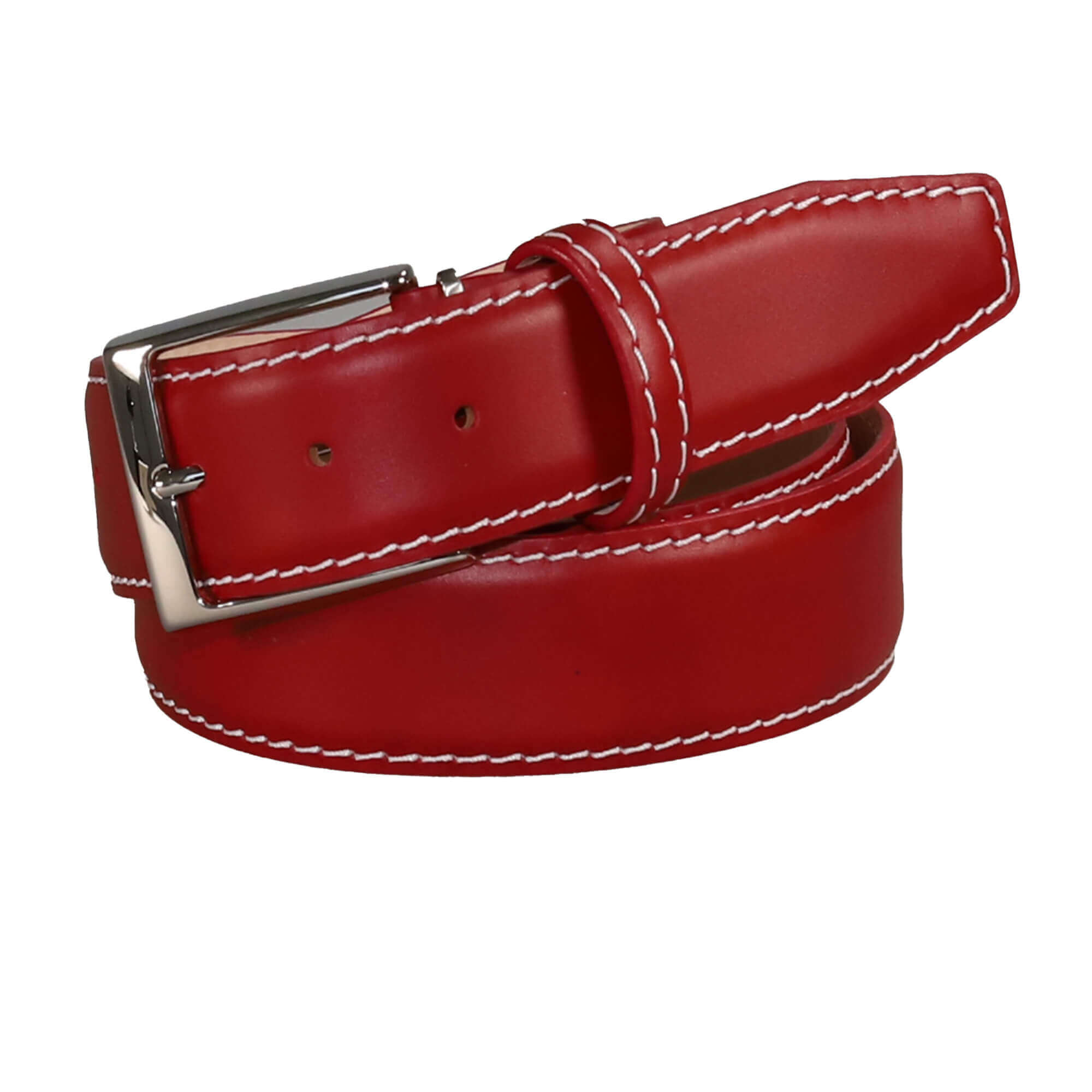 Russell Red Italian Calf Leather Belt | Mens Fashion | Roger Ximenez | Italian Calf | Roger Ximenez