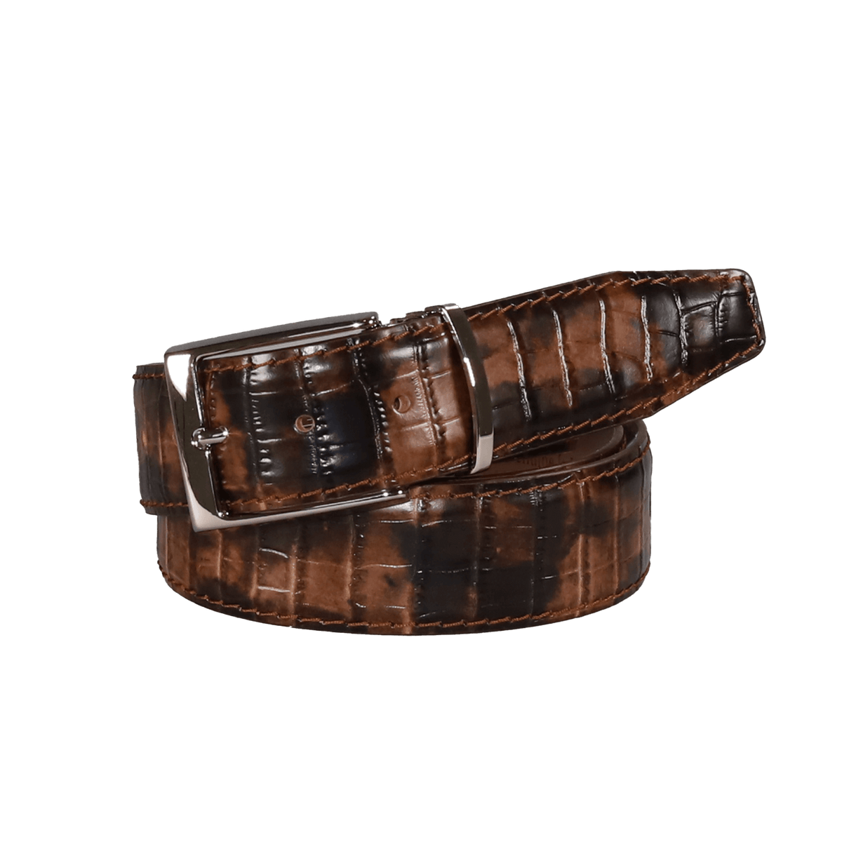 Navy Crocodile Leather Belt | Mens Leather Goods | Roger Ximenez 32 / 40mm / Navy