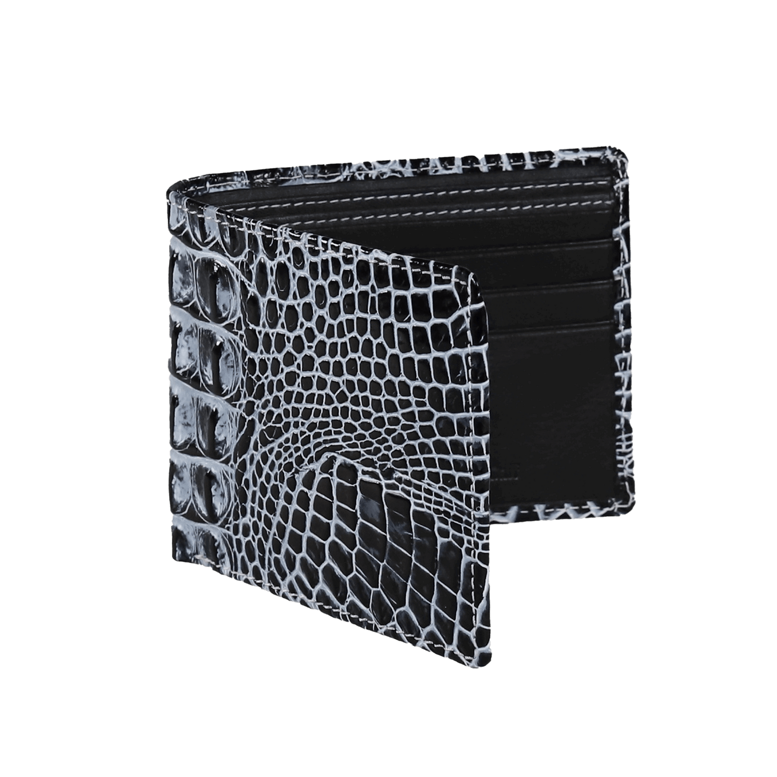 Shadow Mock Croc Leather Wallet | Wallet | Roger Ximenez