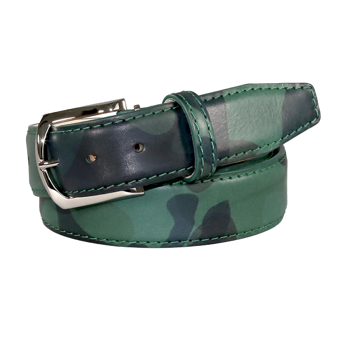 Smeraldo Camo Italian Calf Leather Belt