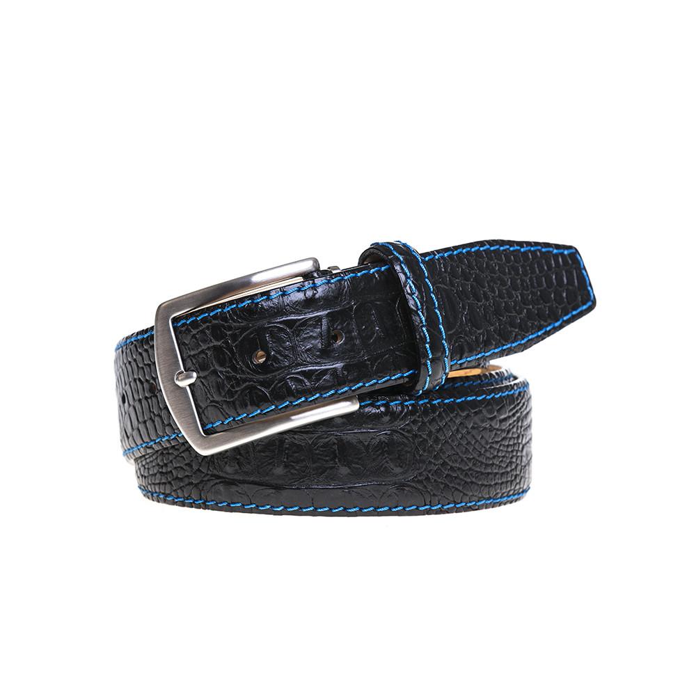 Black Saffiano Designer Leather Belt | Mens Fashion | Roger Ximenez