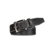 Black Mock Ostrich Leather Belt | Mens Fashion | Roger Ximenez - Roger ...