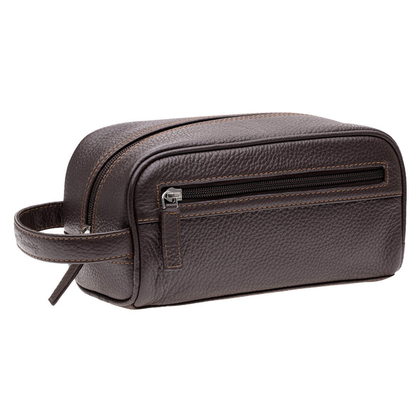 Brown Leather Toiletry Bag - Roger Ximenez: Bespoke Belts and Leather ...