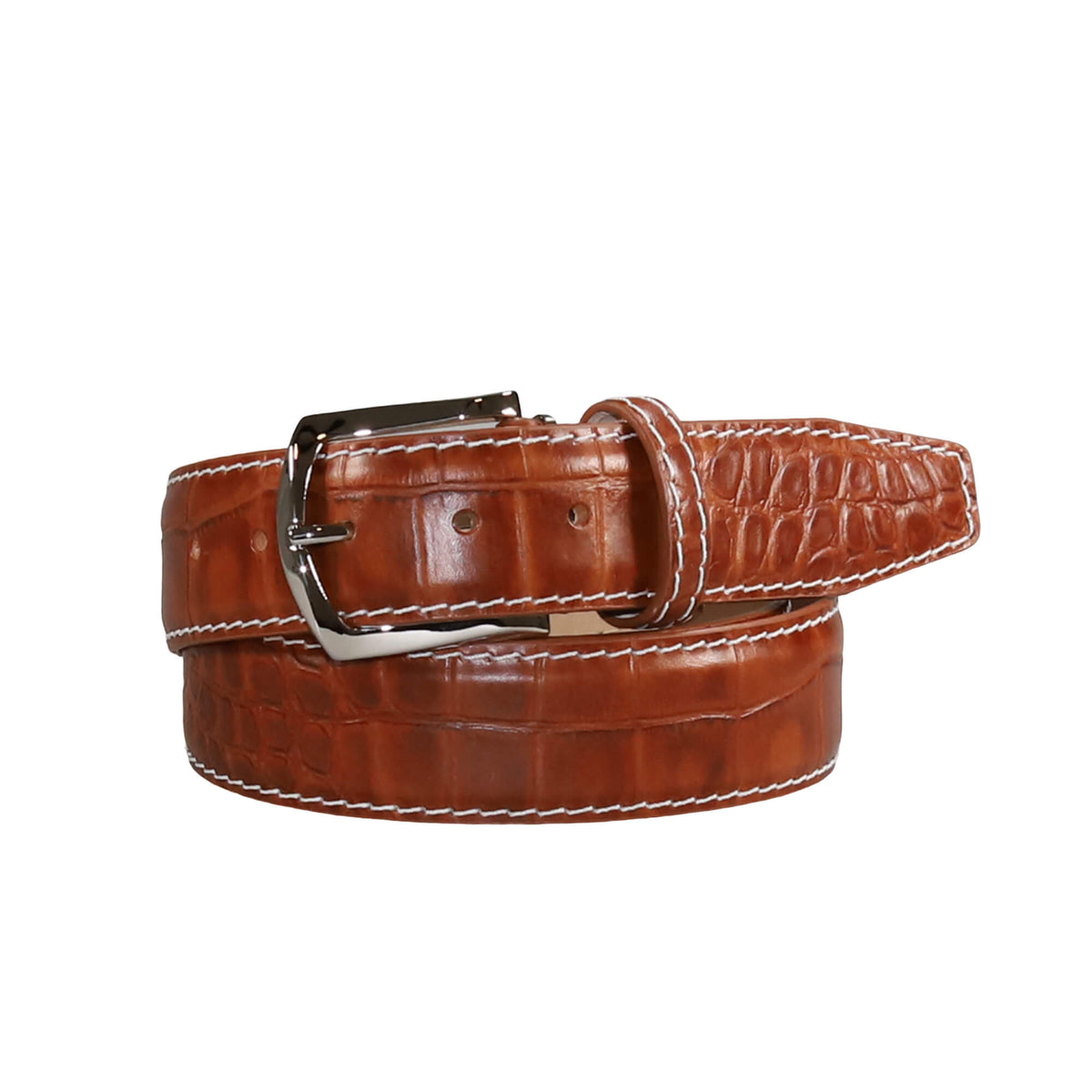 Croc Leather Belt