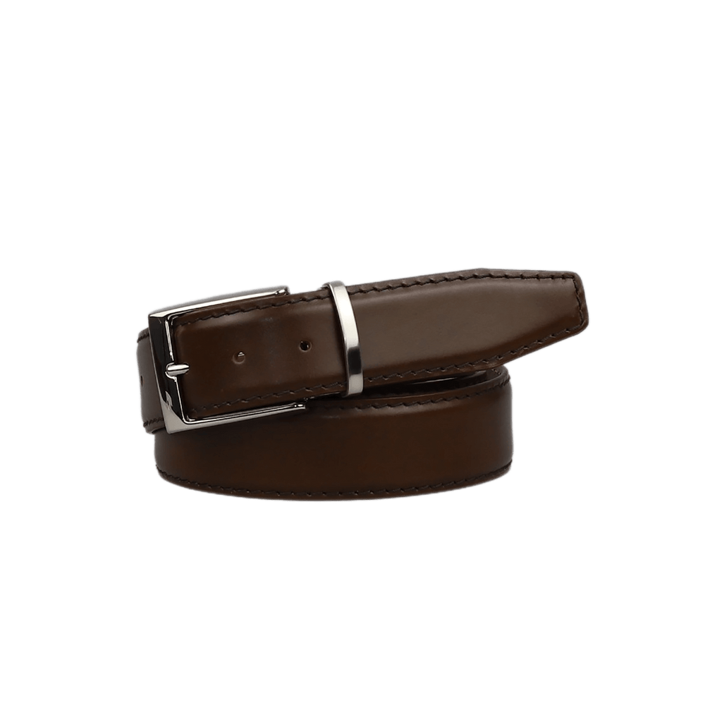 Spotty Brown Italian Calf Leather Belt