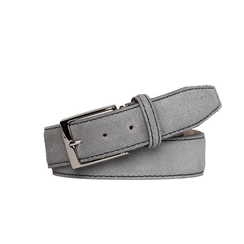 Luxury Mens Suede Leather Belt Solid Wide 35mm Buckle Nickel Free