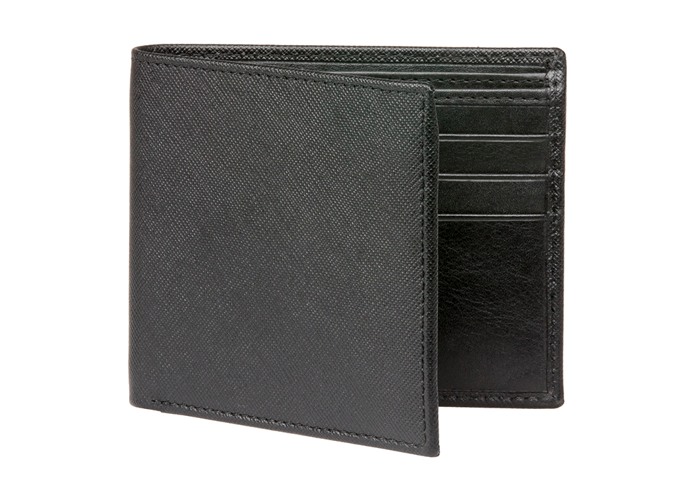 Black Saffiano Leather Wallet | Men's Leather Goods | Roger Ximenez ...