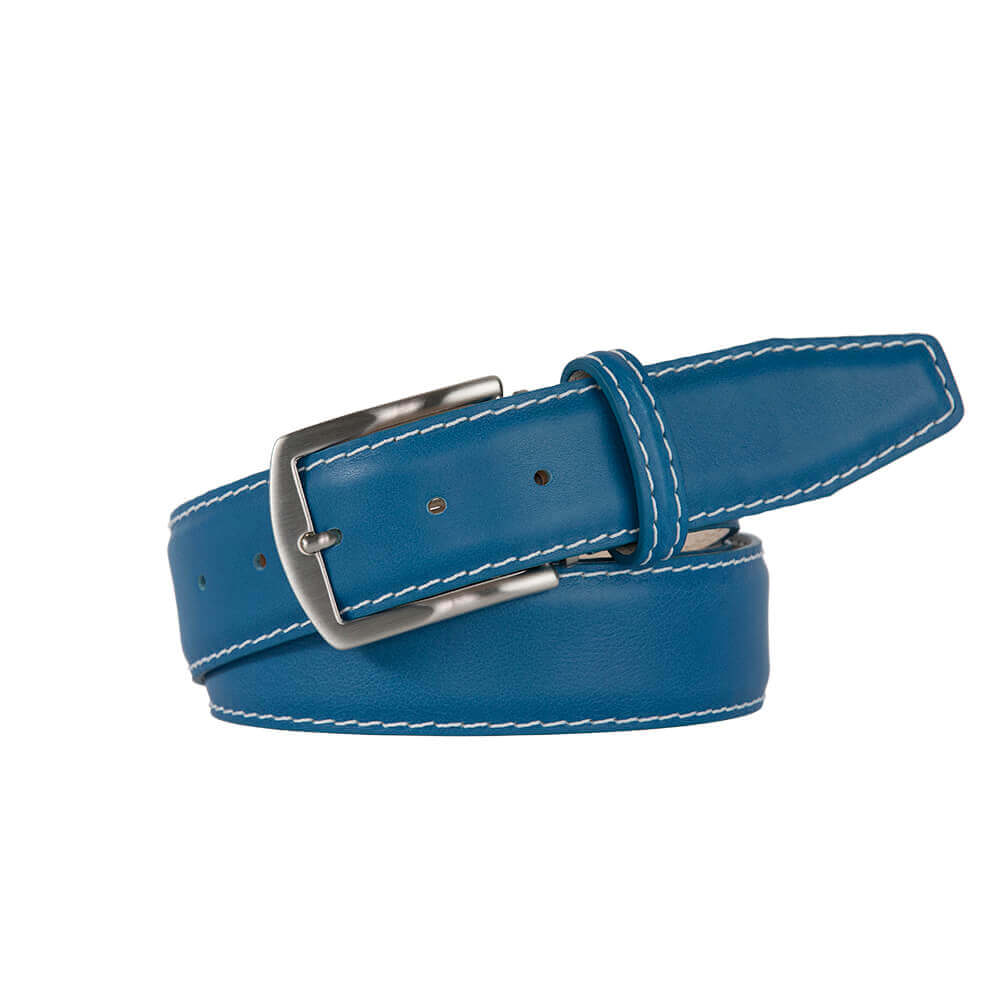 Sky Blue Italian Calf Leather Belt | Bespoke Mens Wear | Roger Ximenez | Italian Calf | Roger Ximenez