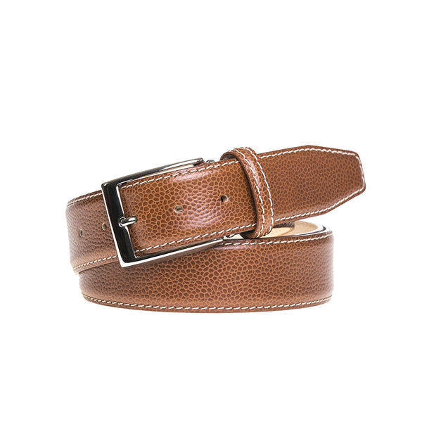 Brown Mock Python Leather Belt for Men 40 / 40mm / Brown