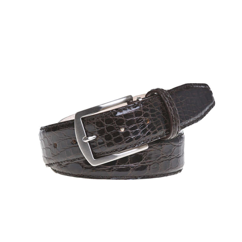 Brown Crocodile Leather Belt | Mens Leather Goods | Roger Ximenez | Crocodile | Roger Ximenez