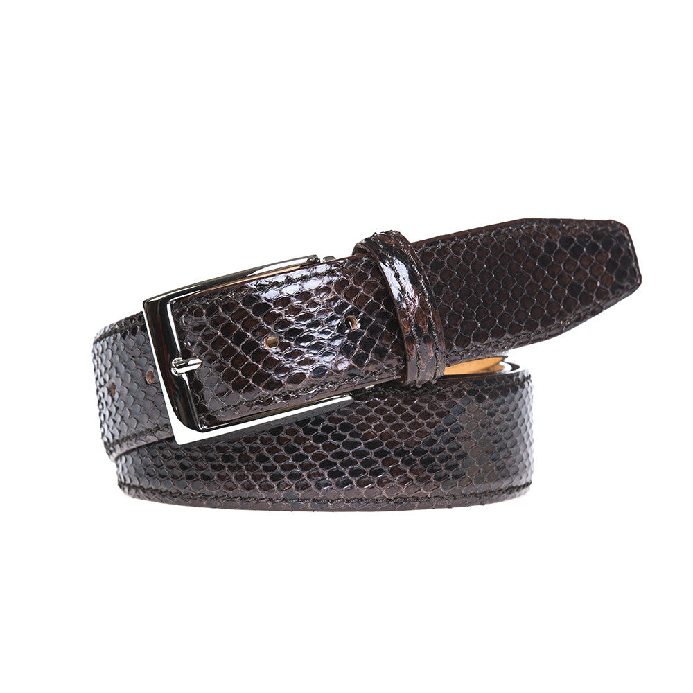 Brown Python Leather Belt | Python Belt | Roger Ximenez